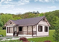 Каркасный дом Спутник 8х10